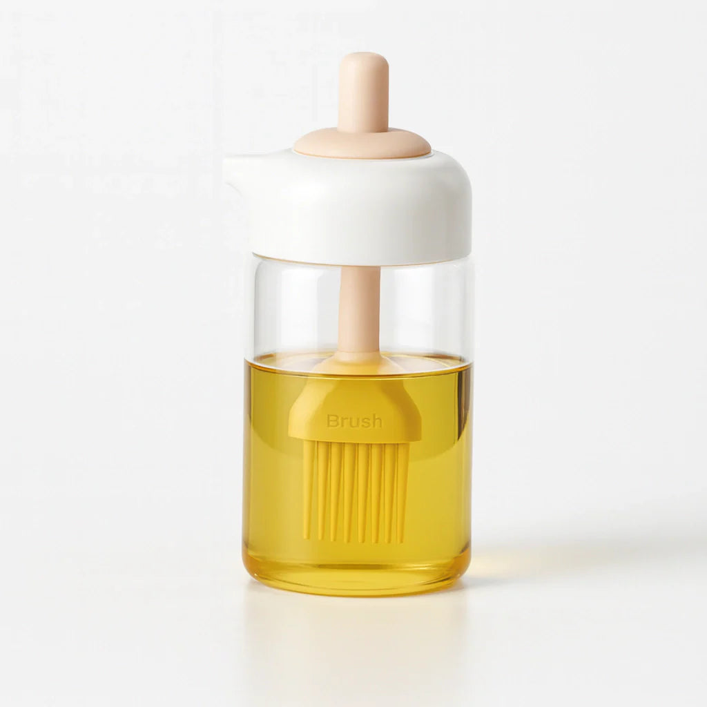 Glass Jar with Brush | Kitchen Use