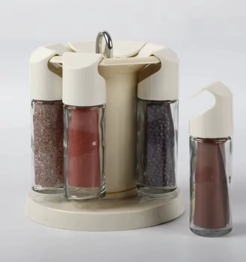 Rotating Spice Rack with 8 Jars | Organisation