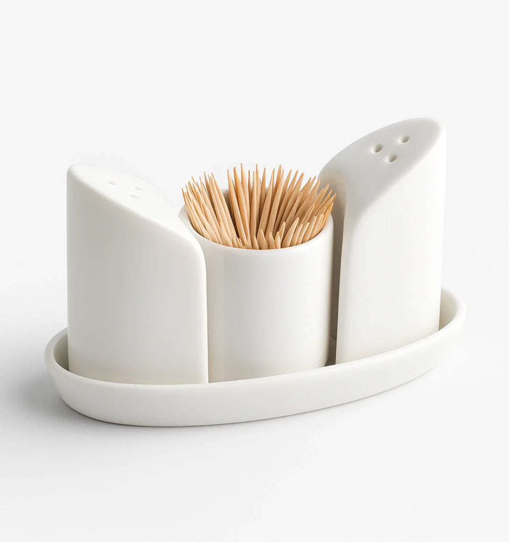 Salt & Pepper Set with Stand | Kitchen